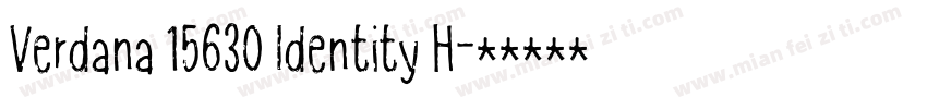 Verdana 15630 Identity H字体转换